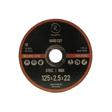 Отрезной круг ROXTOP HARD CUT 125 x 1.6 x 22мм, Т41, нерж.сталь, металл