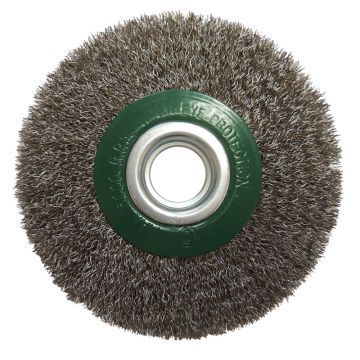 Щетка дисковая Д125*17*22,2(28,50), ворс гофр нерж сталь 0,30