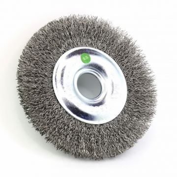 Щетка дисковая Д125*12*22,2, ворс гофр нерж сталь 0,30